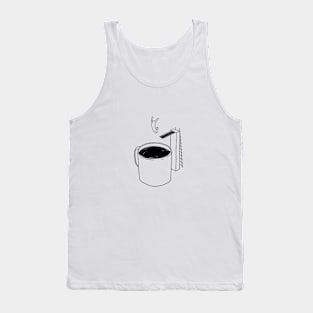 Coffee lover - Illustration Drawing Lineart Minimal Doodle Tank Top